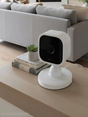 Blink Mini Indoor Security Camera - 1st Gen. Used In Box, All Pieces Included